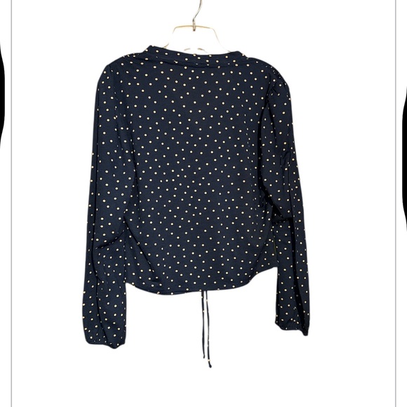 Adrianna Papell Polka Dot Women's Top navy blue size XL new - Picture 3 of 8